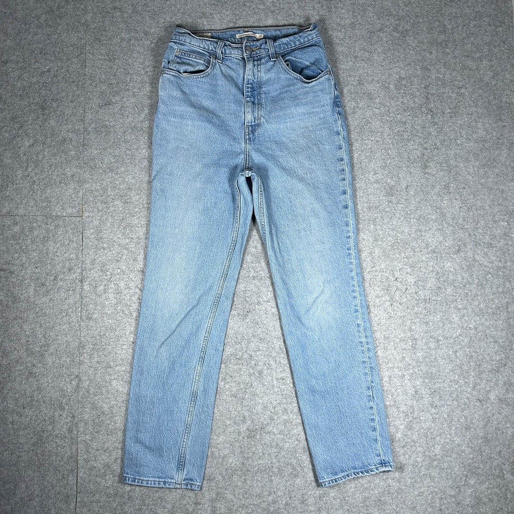 Levi's 70s High Slim Straight Denim Jeans Womens 28 Light Wash Blue Stretch